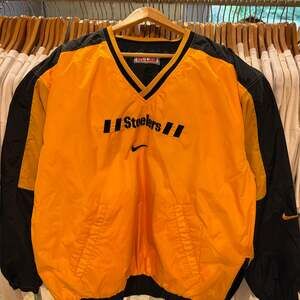 Vintage 90s Nike NFL Pro Line Pittsburgh Steelers Reversible Pullover Jacket